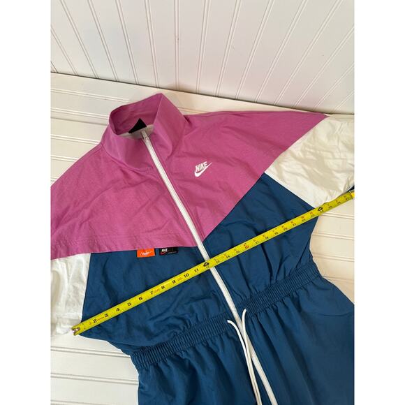 Nike Women's Icon Clash Pink Teal White Track Jacket Windbreaker Full Zip Size S - Picture 4 of 8